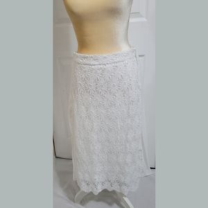 Midi crochet skirt with Accordion pleats